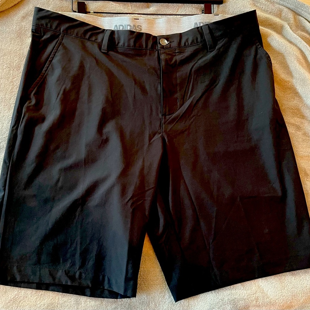 Men’s black Adidas Golf Shorts. Size 38